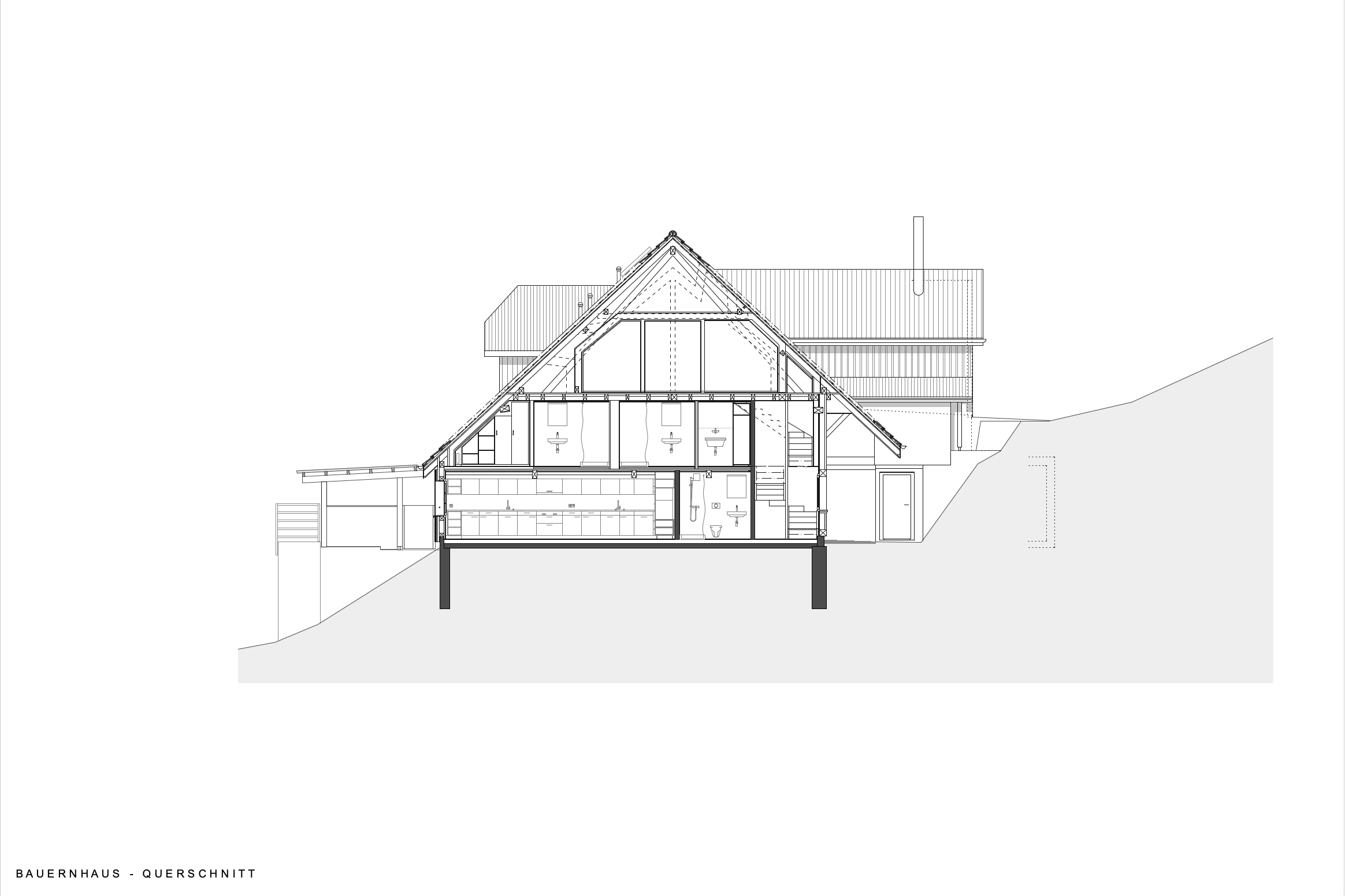 609 HP BAUERNHAUS QUERSCHNITT